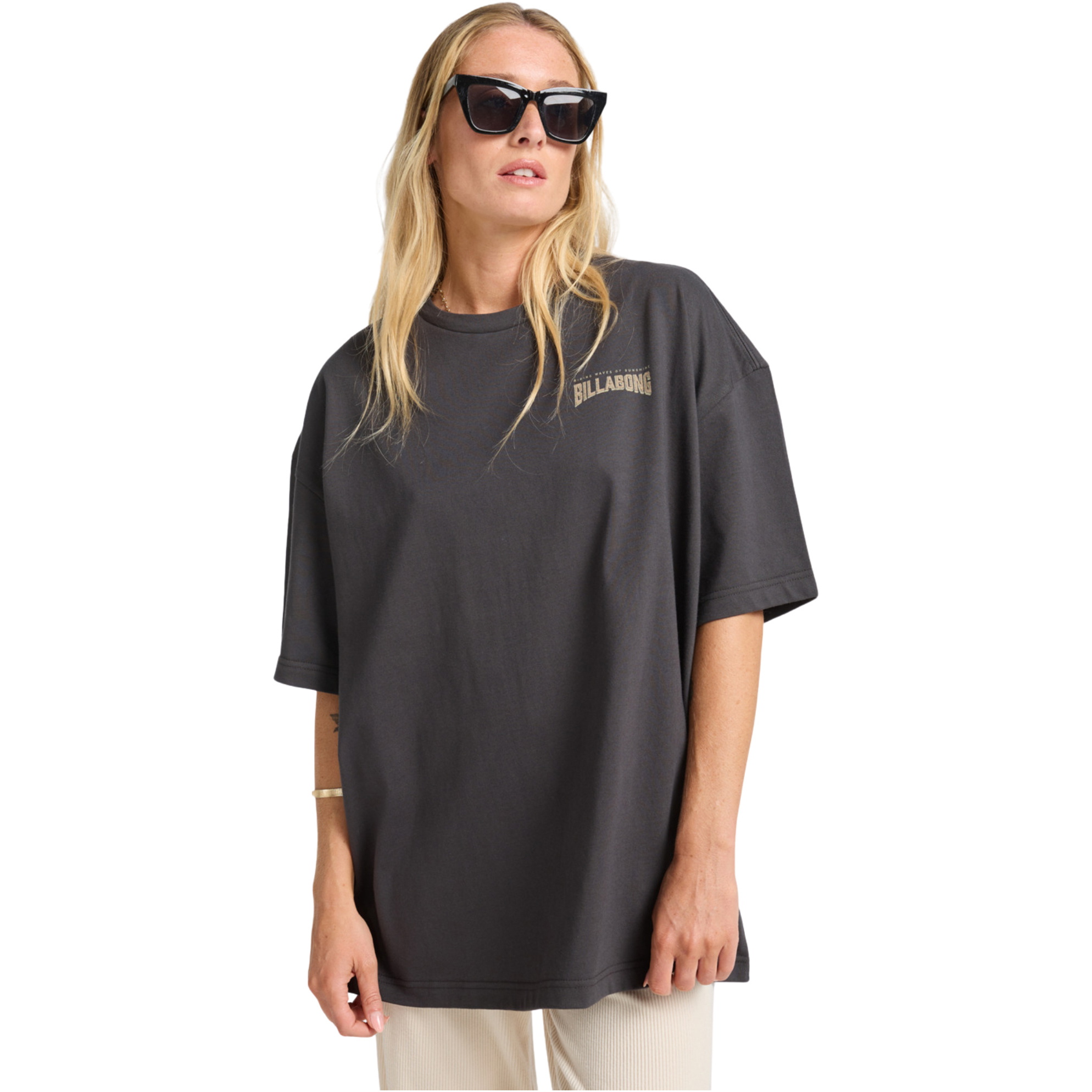 2025 Billabong Womens Paradise Sunkiss Short Sleeve T-Shirt EBJZT00505 - Off Black